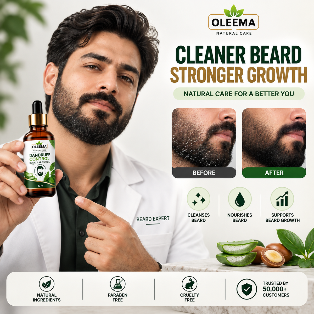 Oleema beard serum Give Your Beard the Care It Deserves