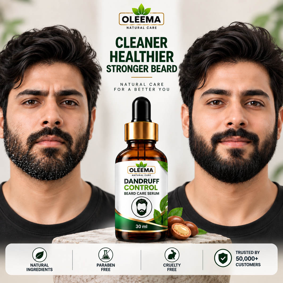 Oleema beard serum Give Your Beard the Care It Deserves Promo Banner