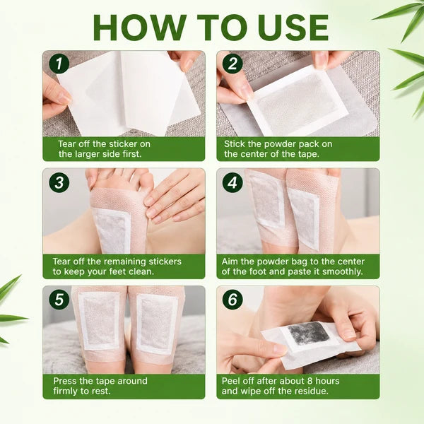 Detox Foot Pads | 👣 Wake Up to Refreshed, Happy Feet Every Morning 🌙
