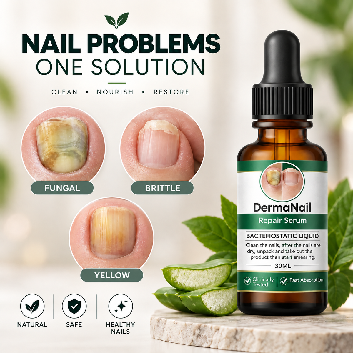 MD Derma Nail Repair Serum | Repair, Nourish & Strengthen Every Nail 💚 Promo Banner