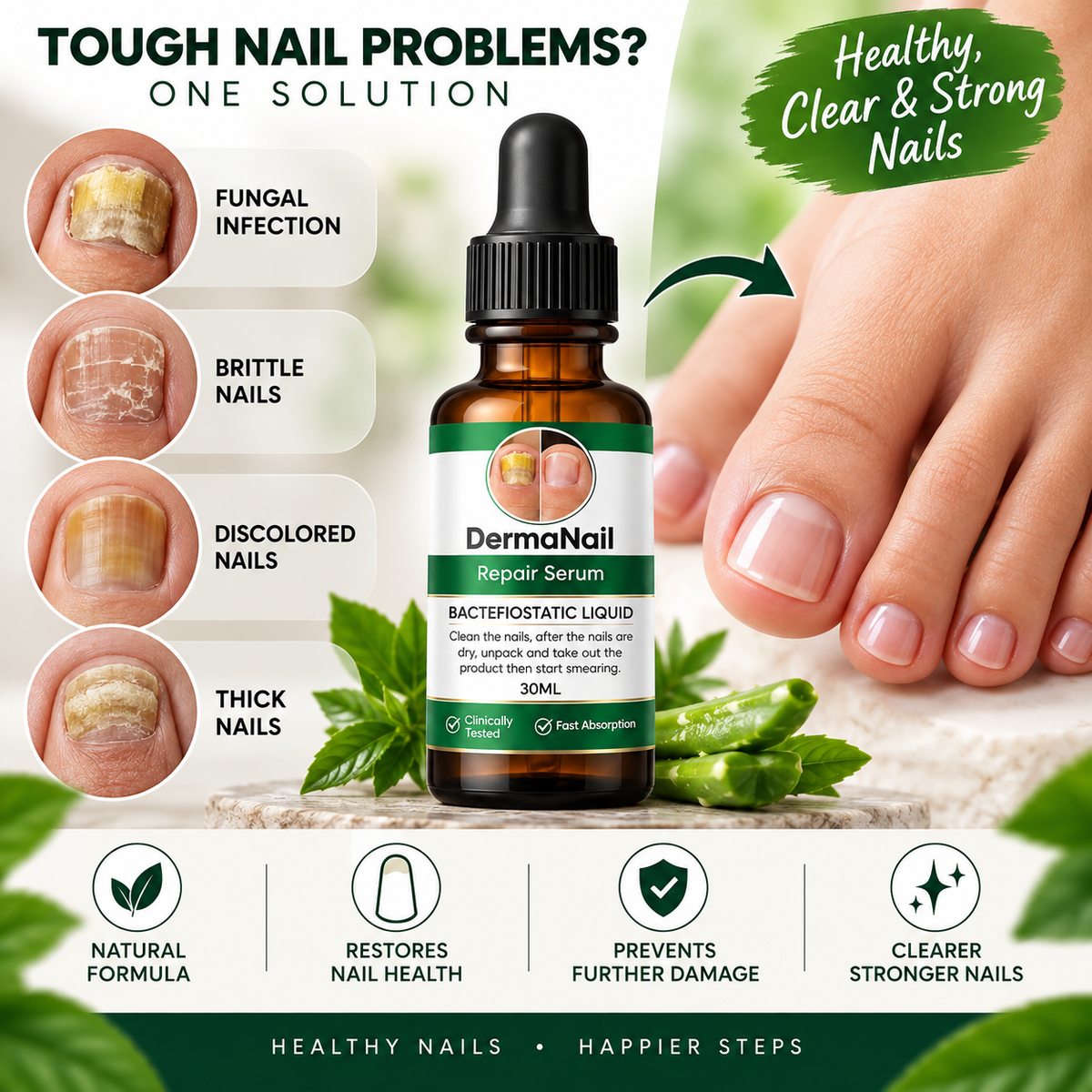 MD Derma Nail Repair Serum | Repair, Nourish & Strengthen Every Nail 💚 Promo Banner