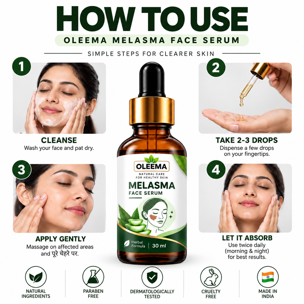 Oleema melasma serum Clearer-Looking Skin Starts With Consistent Care
